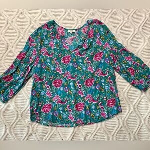 Marina Luna Floral Blouse